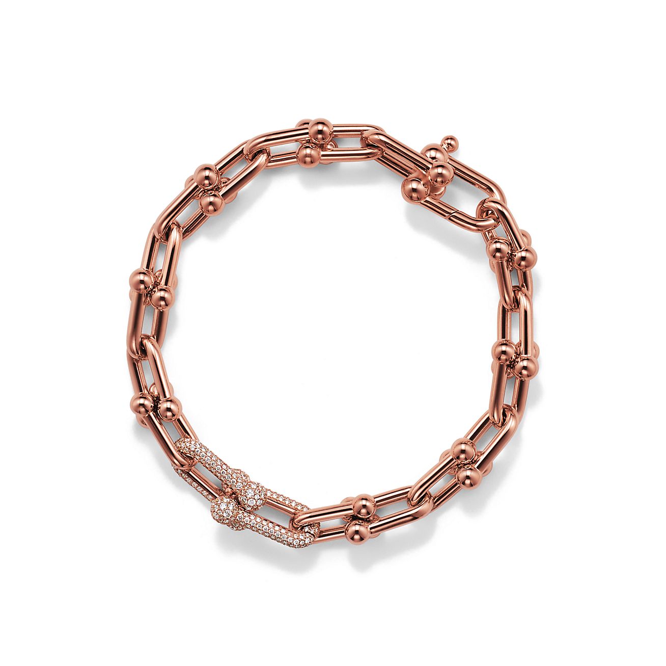 ティファニー ハードウェア リンク ブレスレット ダイヤモンド ローズ