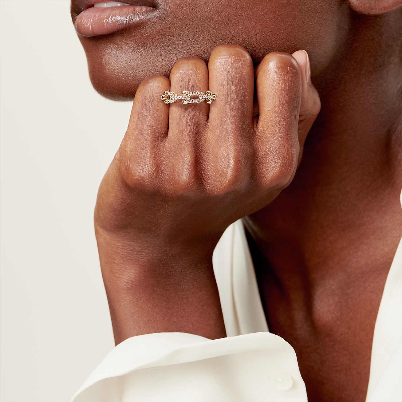 ティファニー ハードウェア リンク リング ダイヤモンド イエロー