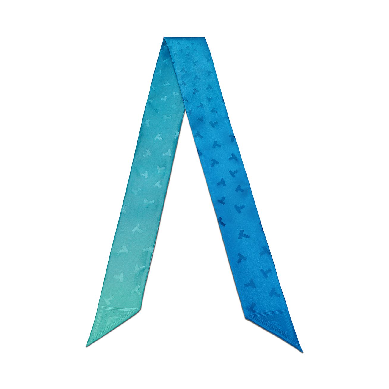 ティファニー T ダンシング T リボン スカーフ インフィニティ ブルー