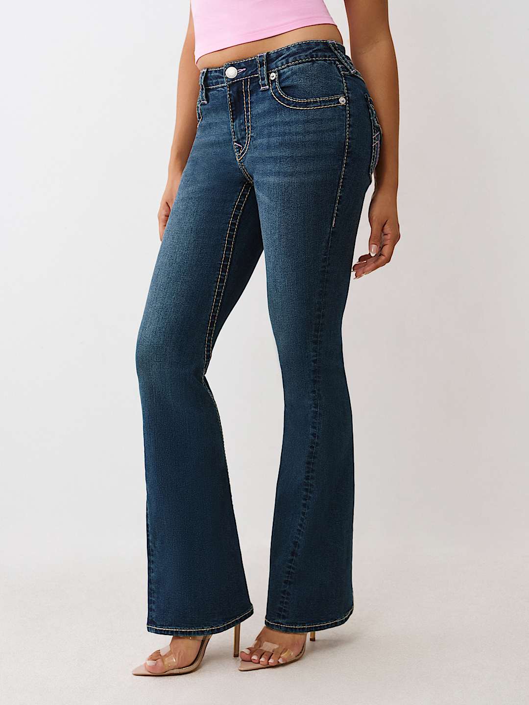 JOEY MID RISE BIG T FLARE JEAN