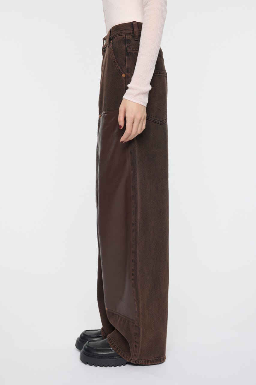 MOUSSY | F/LEATHER DOUBLE KNEE パンツ (ワイド ) |SHEL'TTER WEBSTORE