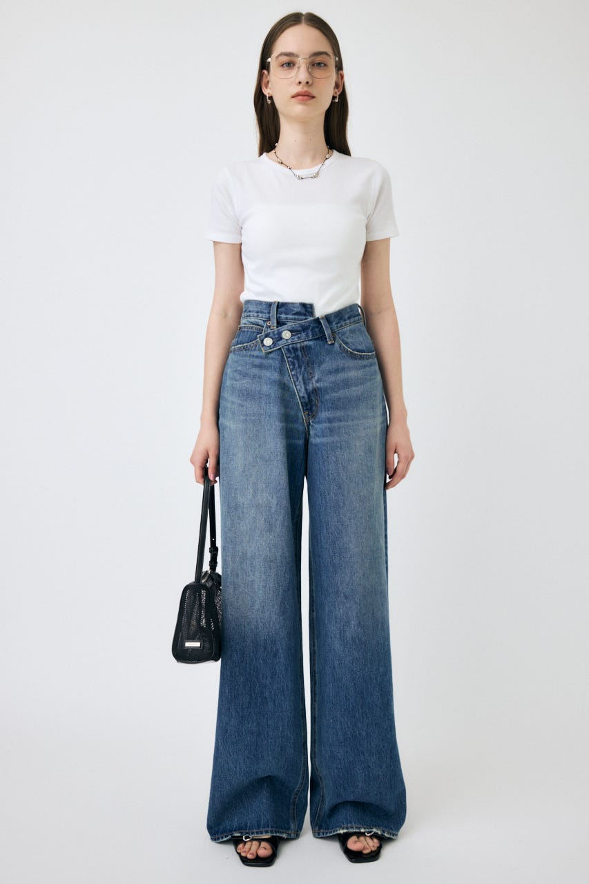 MOUSSY | CROSS WAIST WIDE STRAIGHT (ワイド ) |SHEL'TTER WEBSTORE
