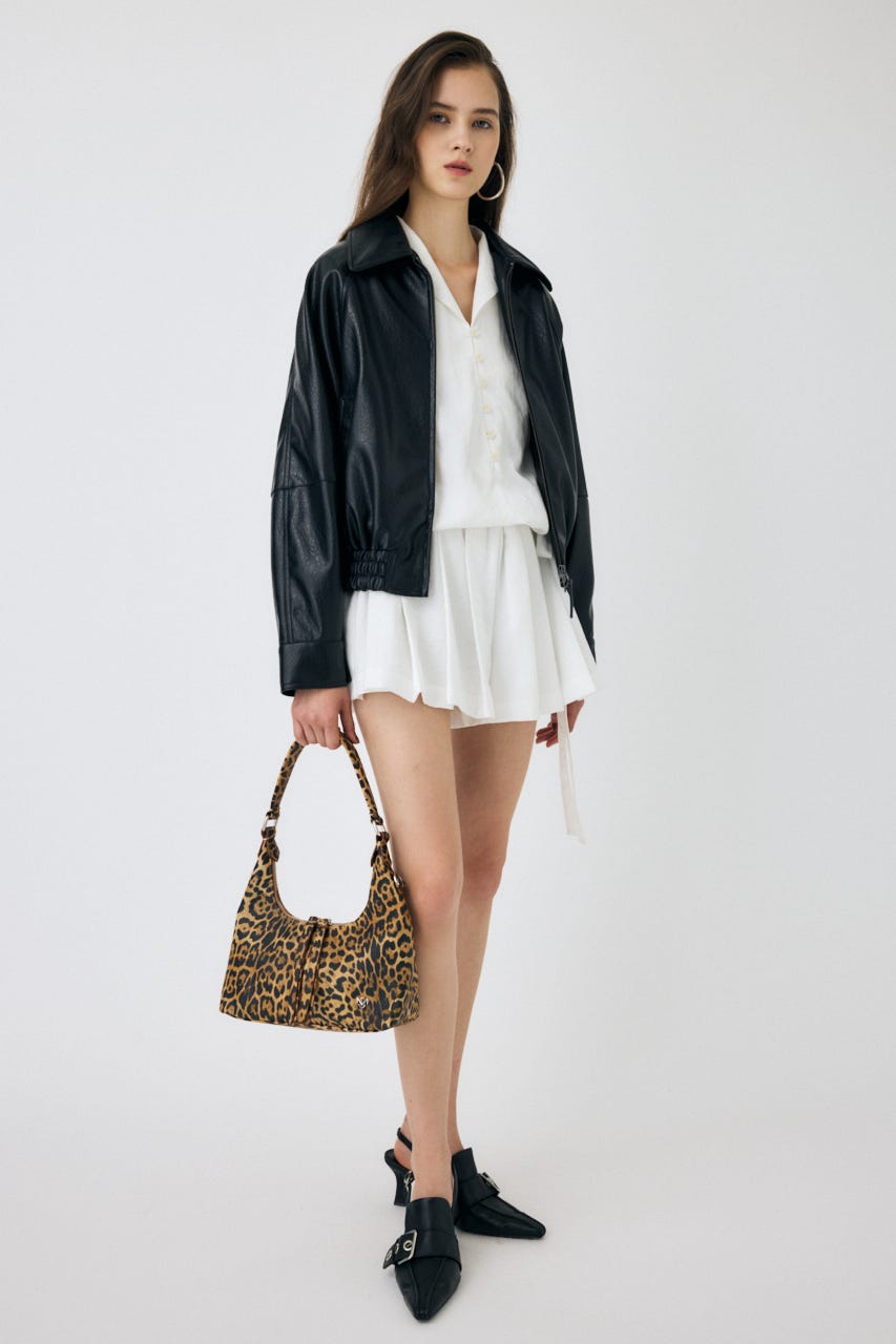 MOUSSY | F/LEATHER GATHER ブルゾン (ブルゾン ) |SHEL'TTER WEBSTORE