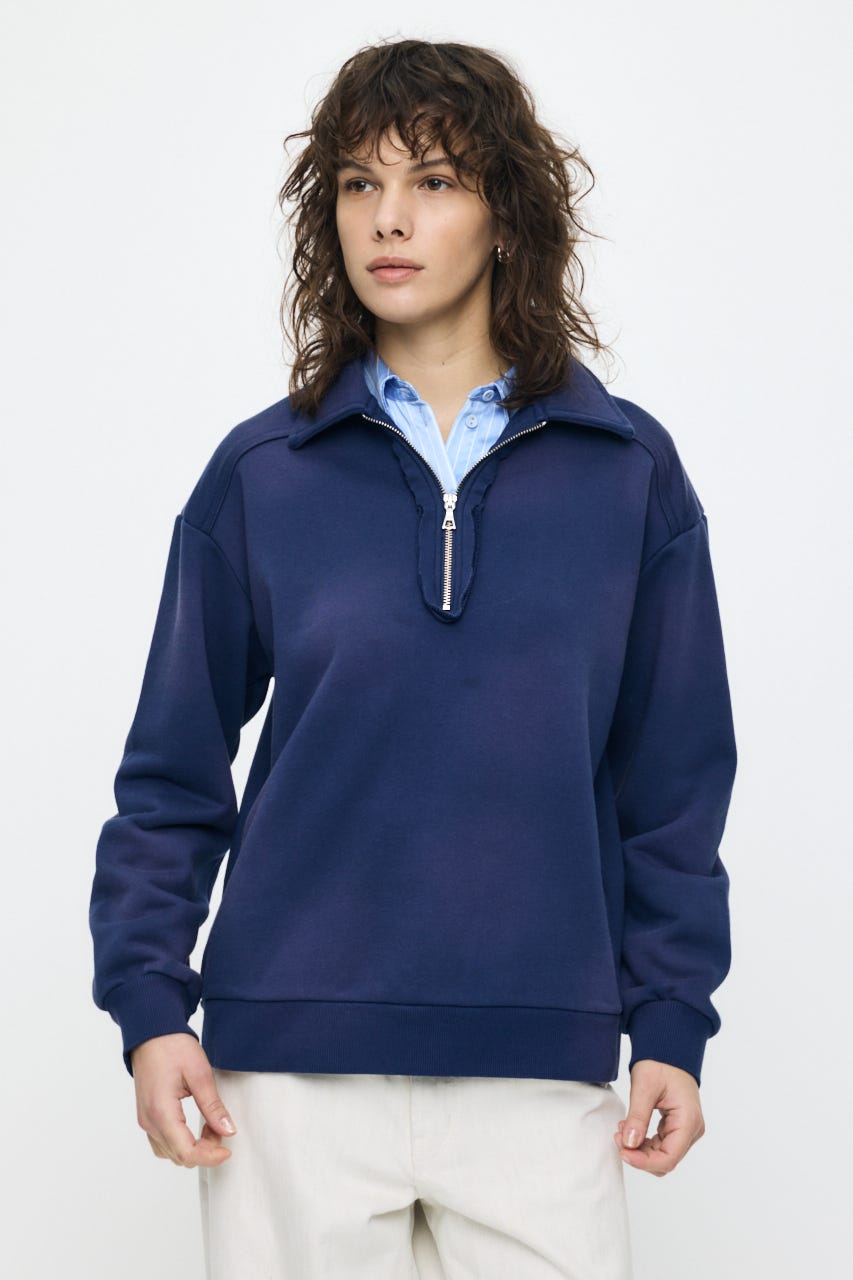MOUSSY | HALF ZIP SWEAT POLO プルオーバー (スウェット・パーカー