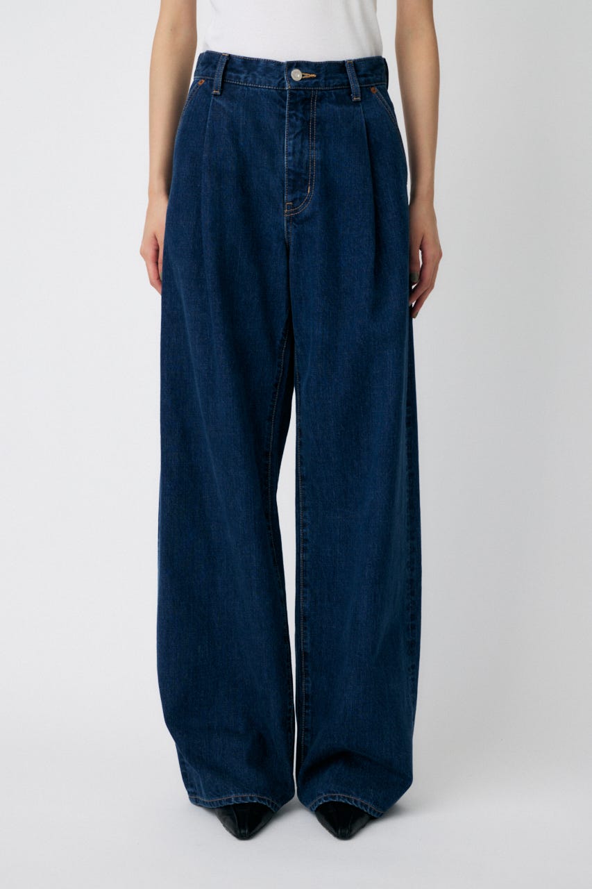 MOUSSY | TUCK WIDE ストレートデニム (ワイド ) |SHEL'TTER WEBSTORE