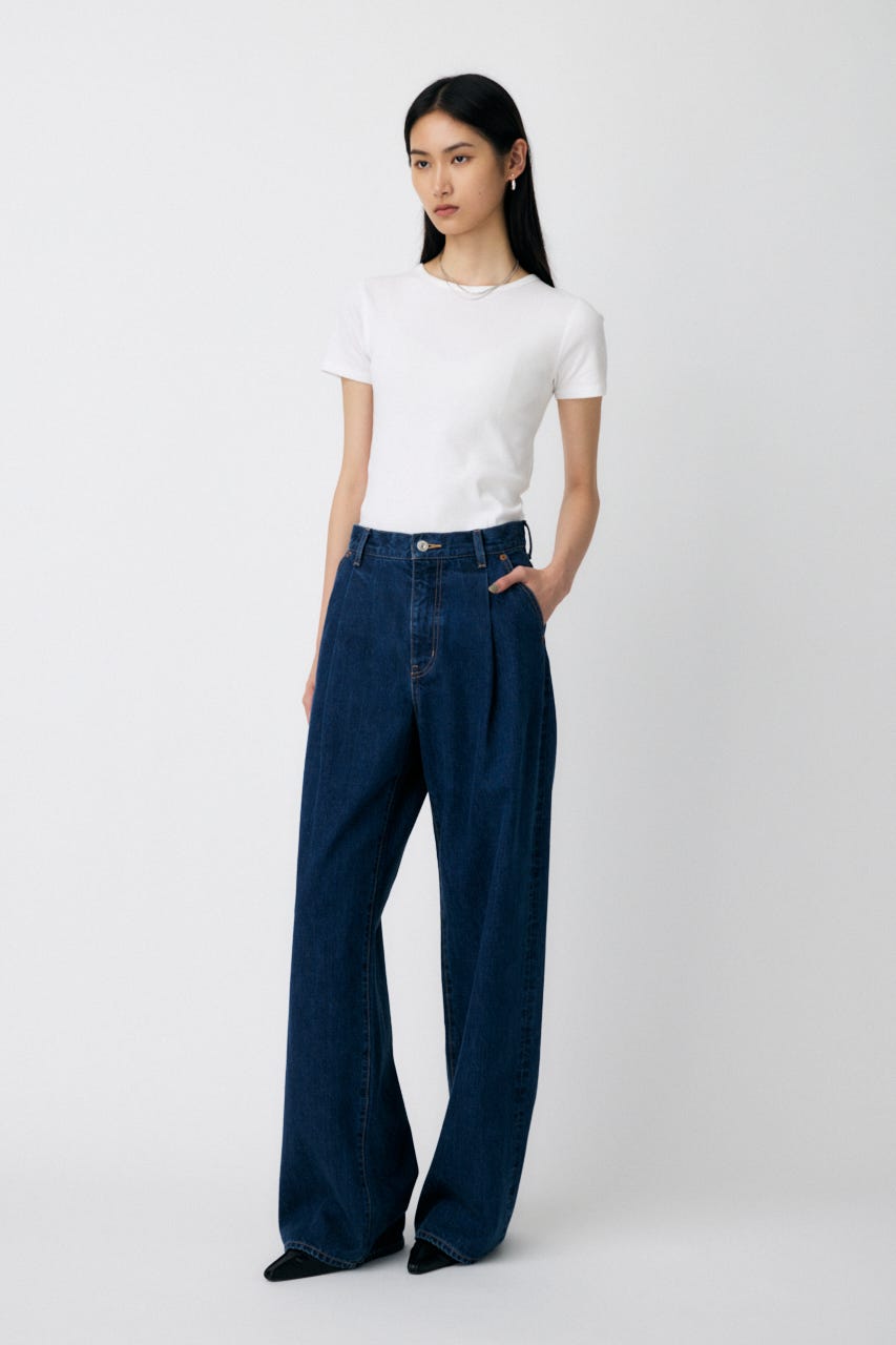 MOUSSY | TUCK WIDE ストレートデニム (ワイド ) |SHEL'TTER WEBSTORE
