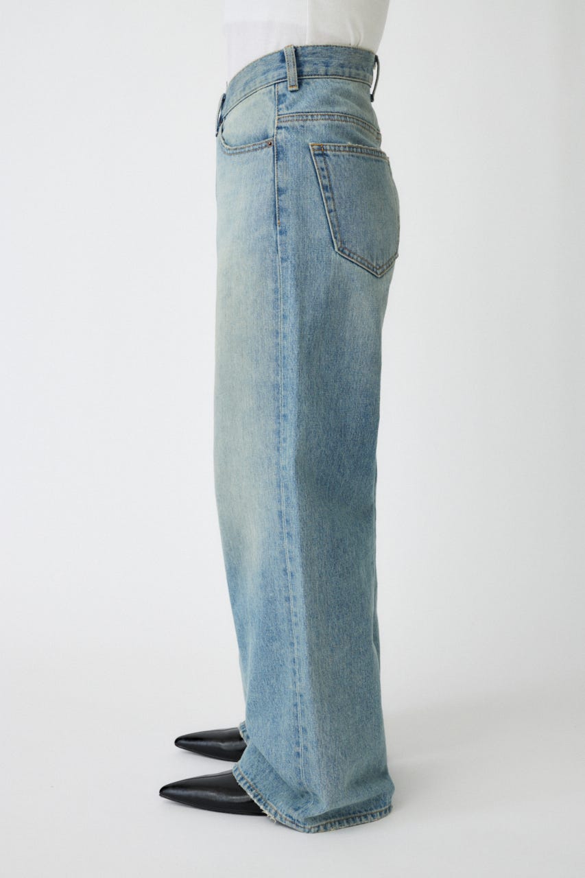 MOUSSY | CROSS WAIST WIDE ストレートSサイズ (ワイド ) |SHEL'TTER