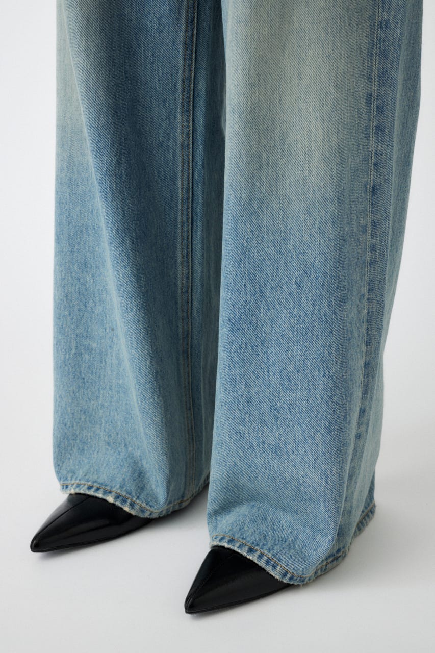 MOUSSY | CROSS WAIST WIDE ストレートSサイズ (ワイド ) |SHEL'TTER