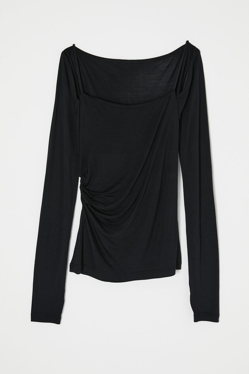 MOUSSY | 【WEB限定】SQUARE NECK GATHER トップス (Tシャツ