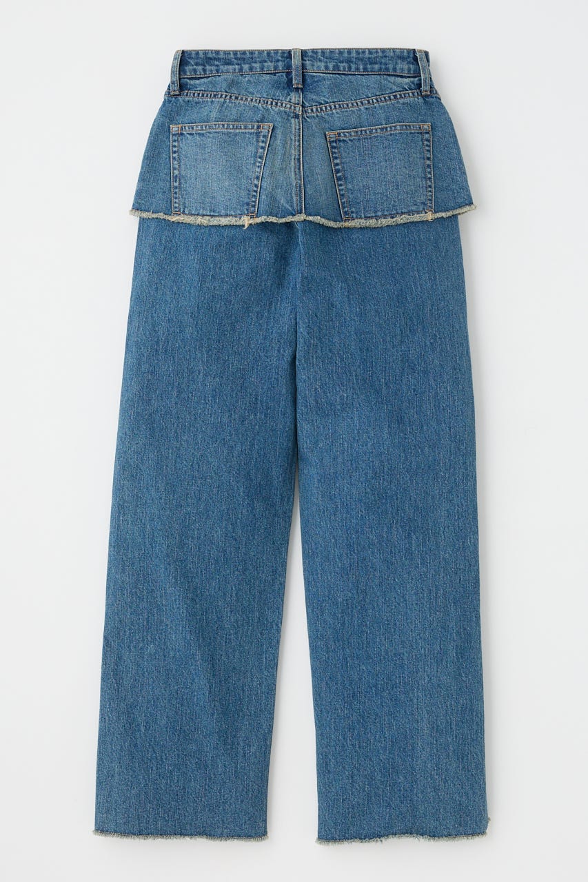 MOUSSY | LAYERED WIDE STRAIGHT デニム (ストレート ) |SHEL'TTER