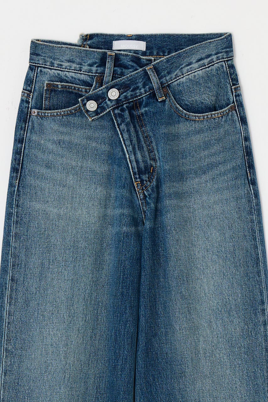 MOUSSY | CROSS WAIST WIDE ストレートSサイズ (ワイド ) |SHEL'TTER