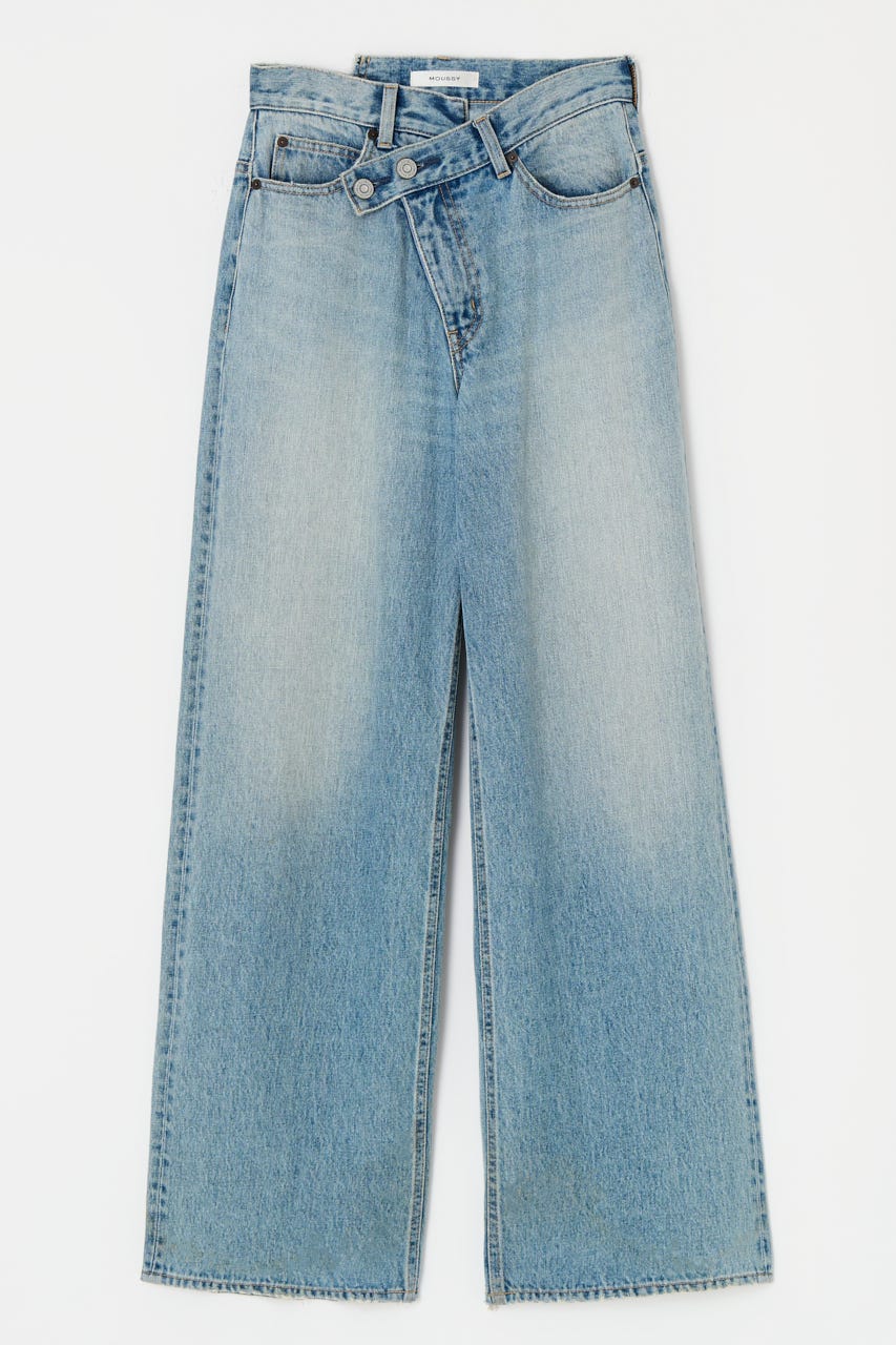 MOUSSY | CROSS WAIST WIDE ストレートSサイズ (ワイド ) |SHEL'TTER