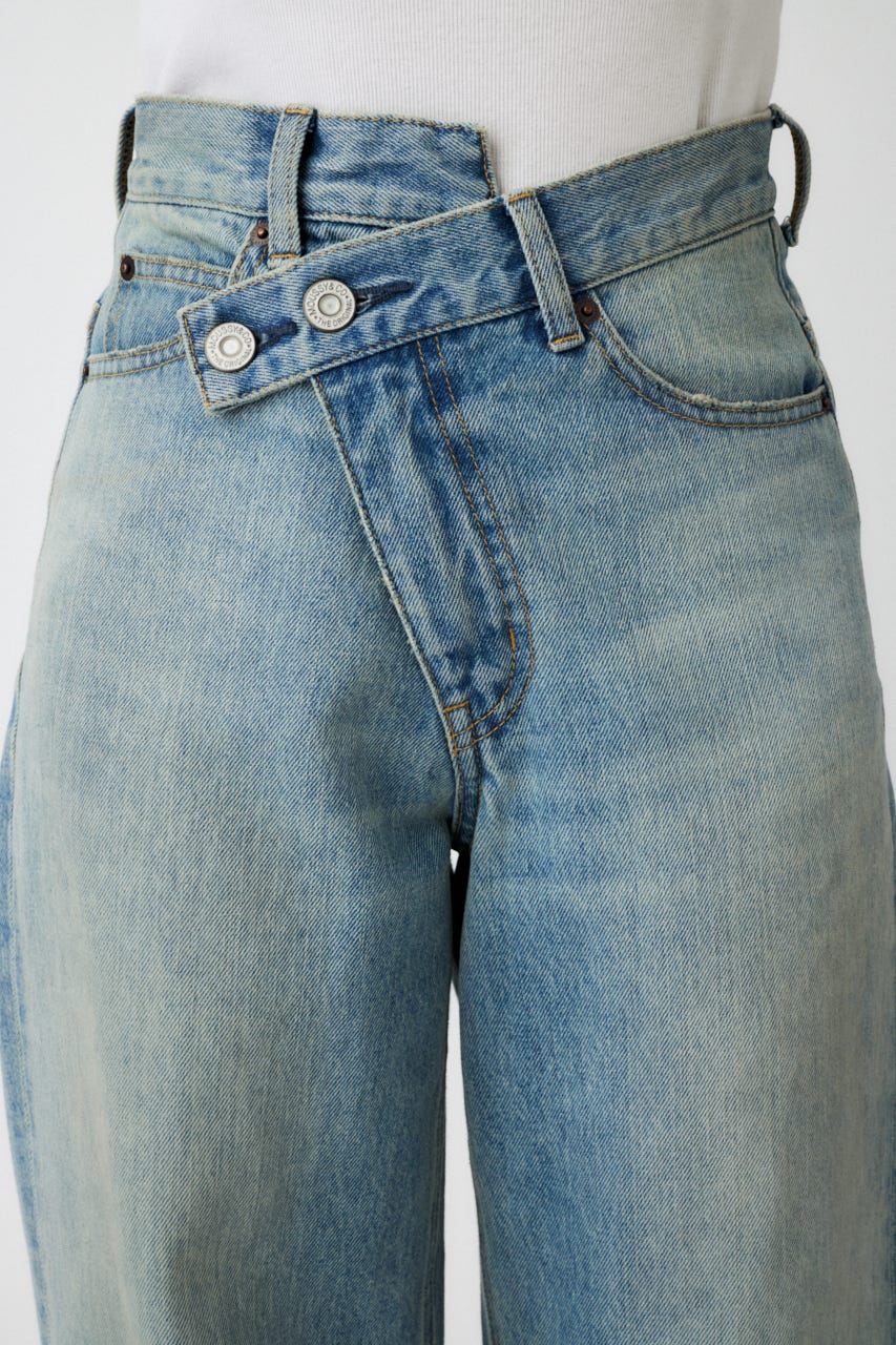 MOUSSY | CROSS WAIST WIDE ストレートSサイズ (ワイド ) |SHEL'TTER