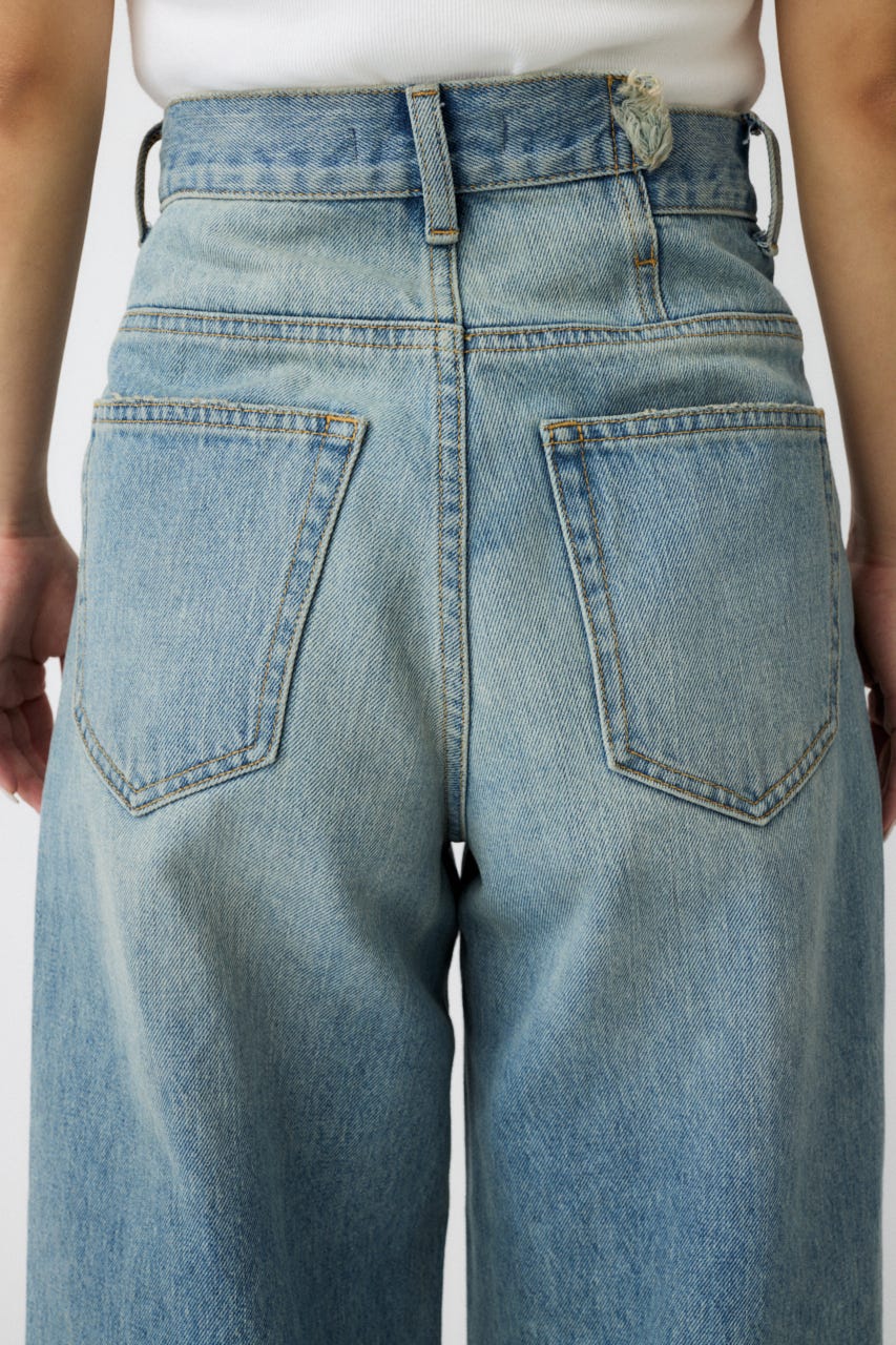 MOUSSY | CROSS WAIST WIDE ストレートSサイズ (ワイド ) |SHEL'TTER