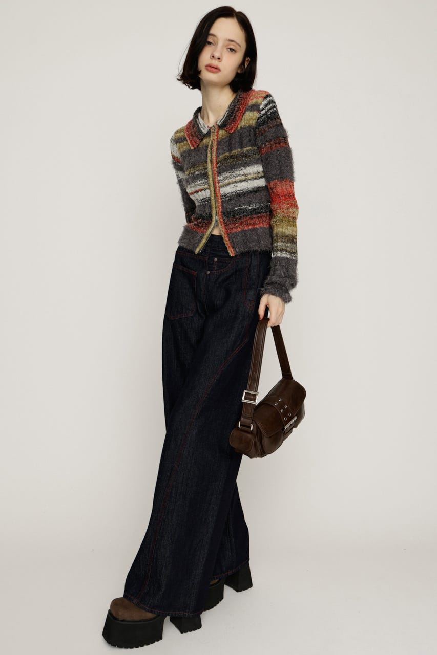 SLY | SHAGGY MIX FRONT ZIP トップス (ニット ) |SHEL'TTER WEBSTORE