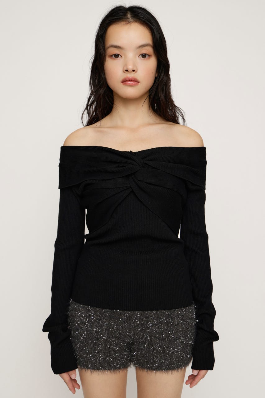 SLY | TWIST RIBBON KNIT トップス (ニット ) |SHEL'TTER WEBSTORE