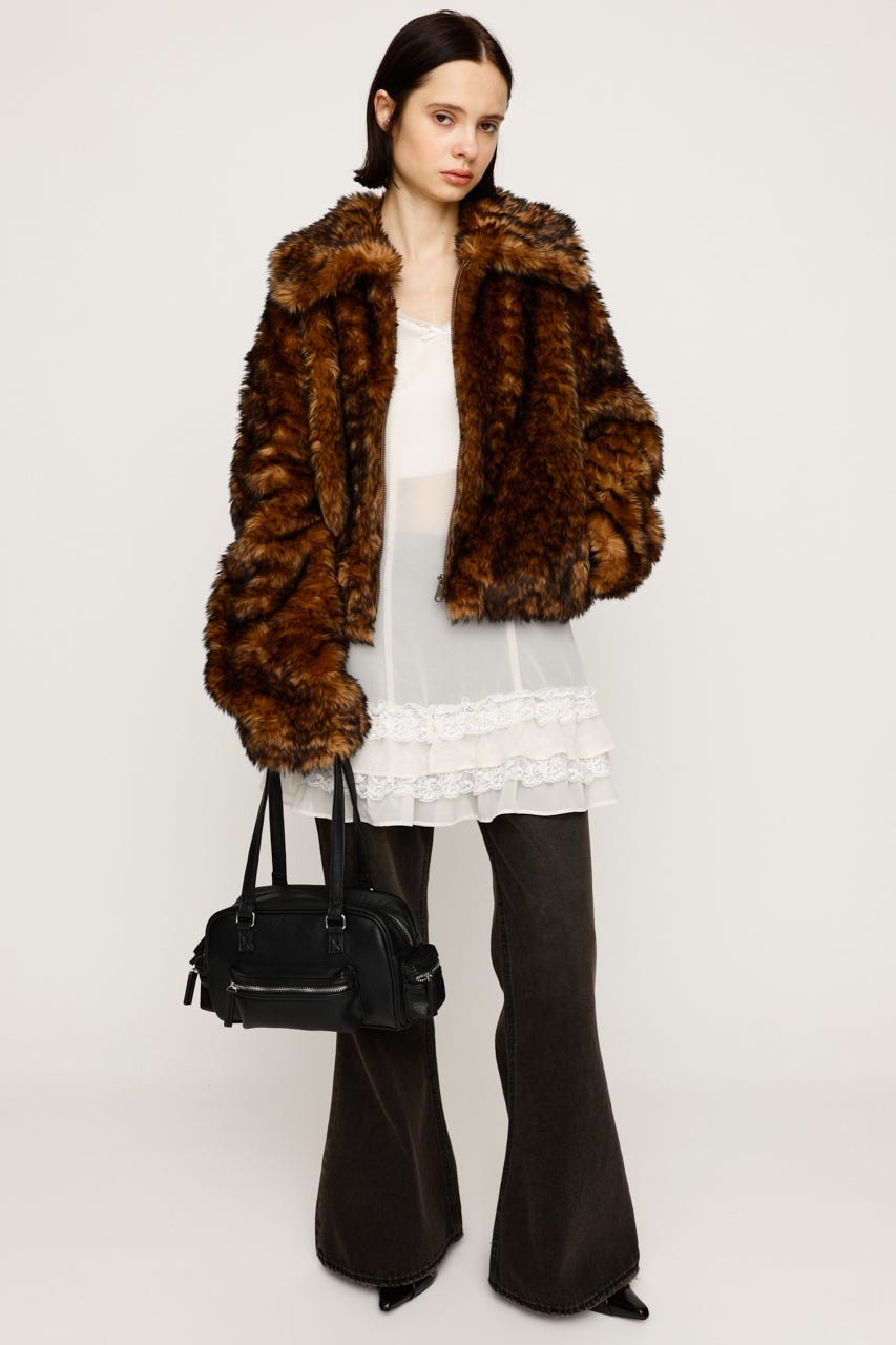 SLY | 【LIMITED ITEM】BIG COLLAR FUR S／コート (コート ) |SHEL