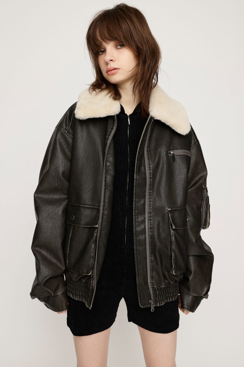 SLY | 【LIMITED ITEM】VINTAGE F／LEATHER S／ブルゾン (ブルゾン
