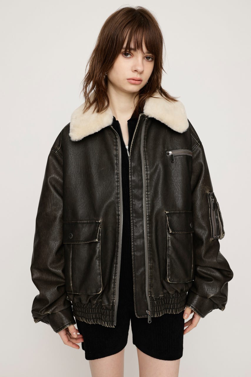 SLY | 【LIMITED ITEM】VINTAGE F／LEATHER S／ブルゾン (ブルゾン