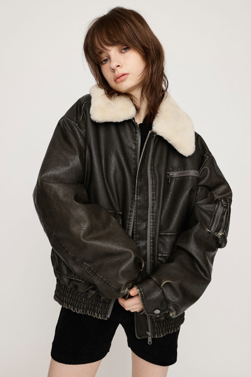 SLY | 【LIMITED ITEM】VINTAGE F／LEATHER S／ブルゾン (ブルゾン