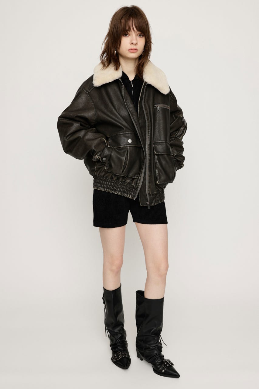 SLY | 【LIMITED ITEM】VINTAGE F／LEATHER S／ブルゾン (ブルゾン