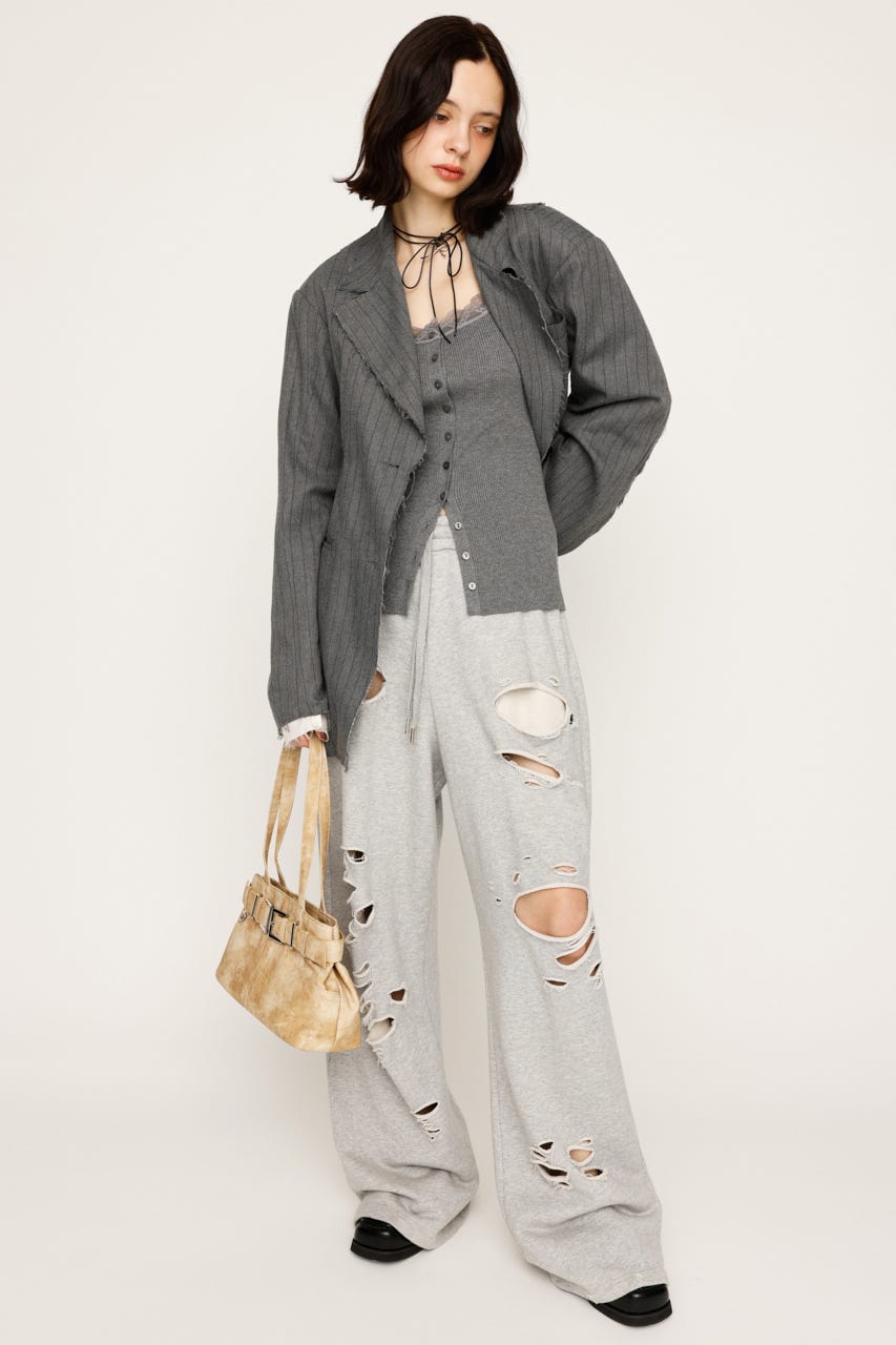 SLY | LACE DOCKING FRONT BUTTON トップス (ニット ) |SHEL'TTER WEBSTORE