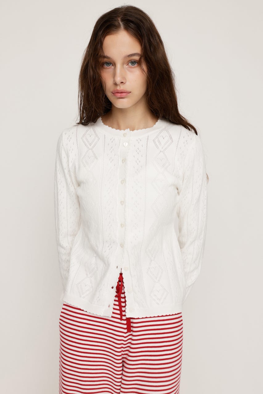 SLY | HEART CROCHET KNIT トップス (ニット ) |SHEL'TTER WEBSTORE