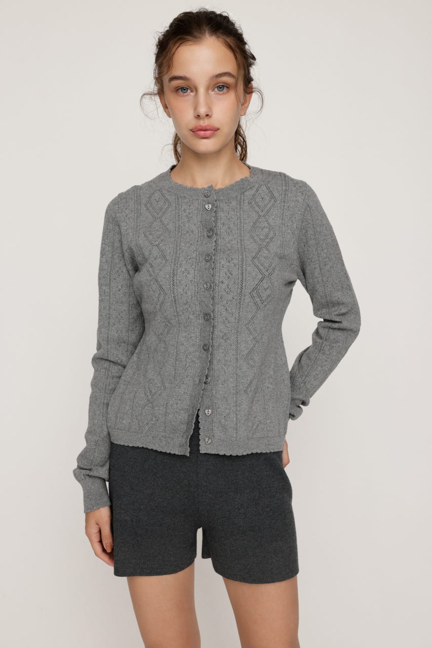 SLY | HEART CROCHET KNIT トップス (ニット ) |SHEL'TTER WEBSTORE