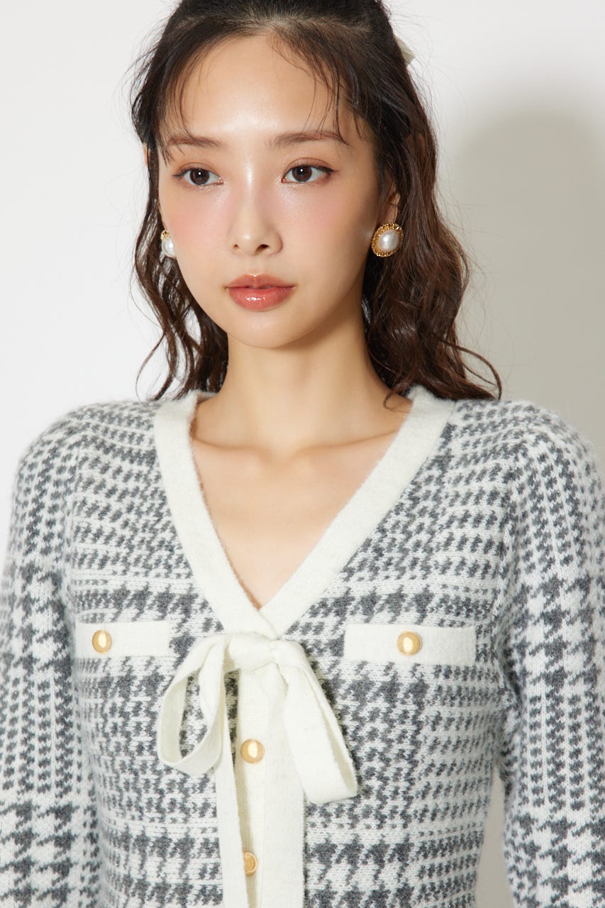 rienda | 2WAYペプラムジャガードニットカーディガントップス (ニット