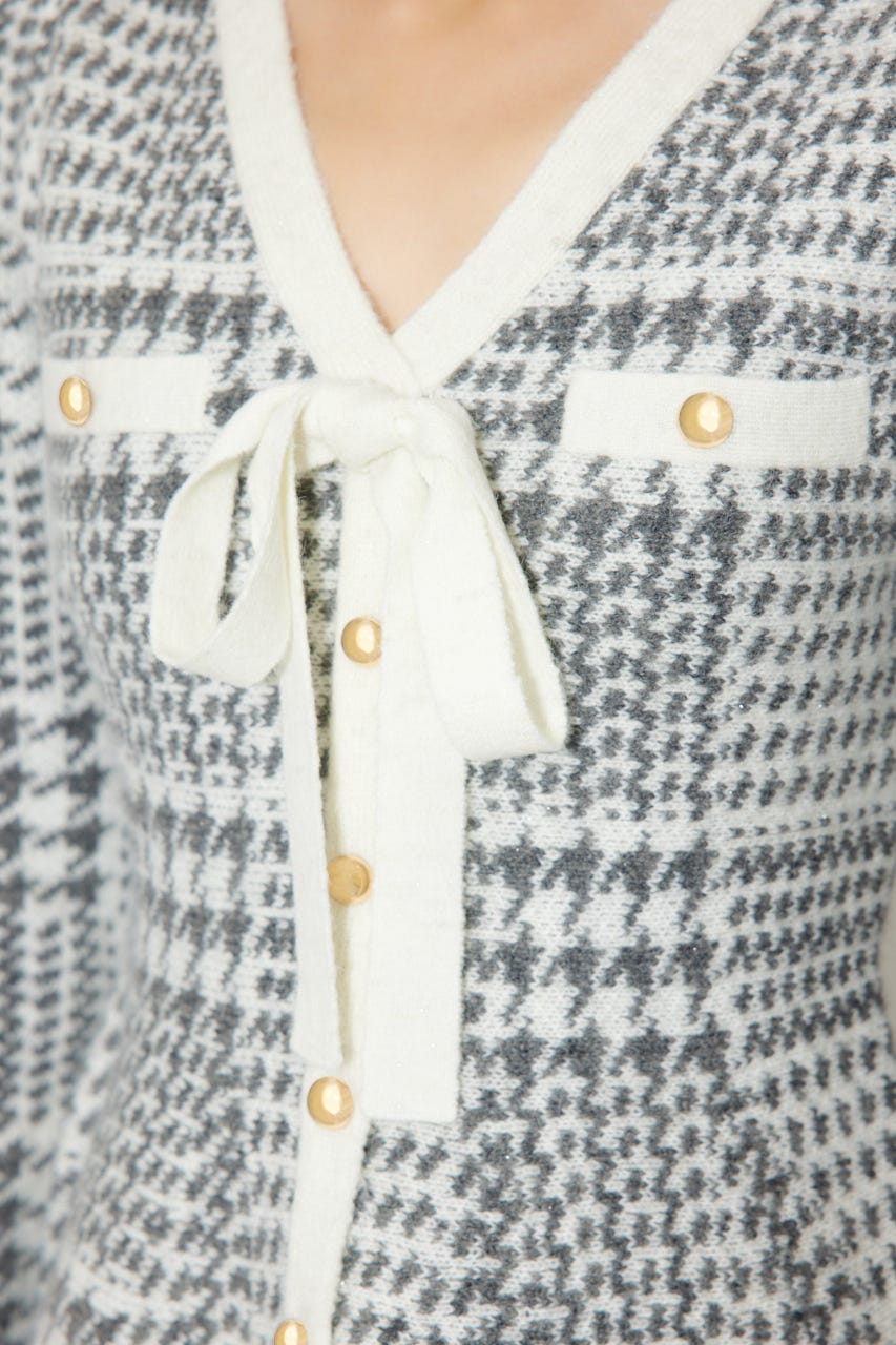 rienda | 2WAYペプラムジャガードニットカーディガントップス (ニット