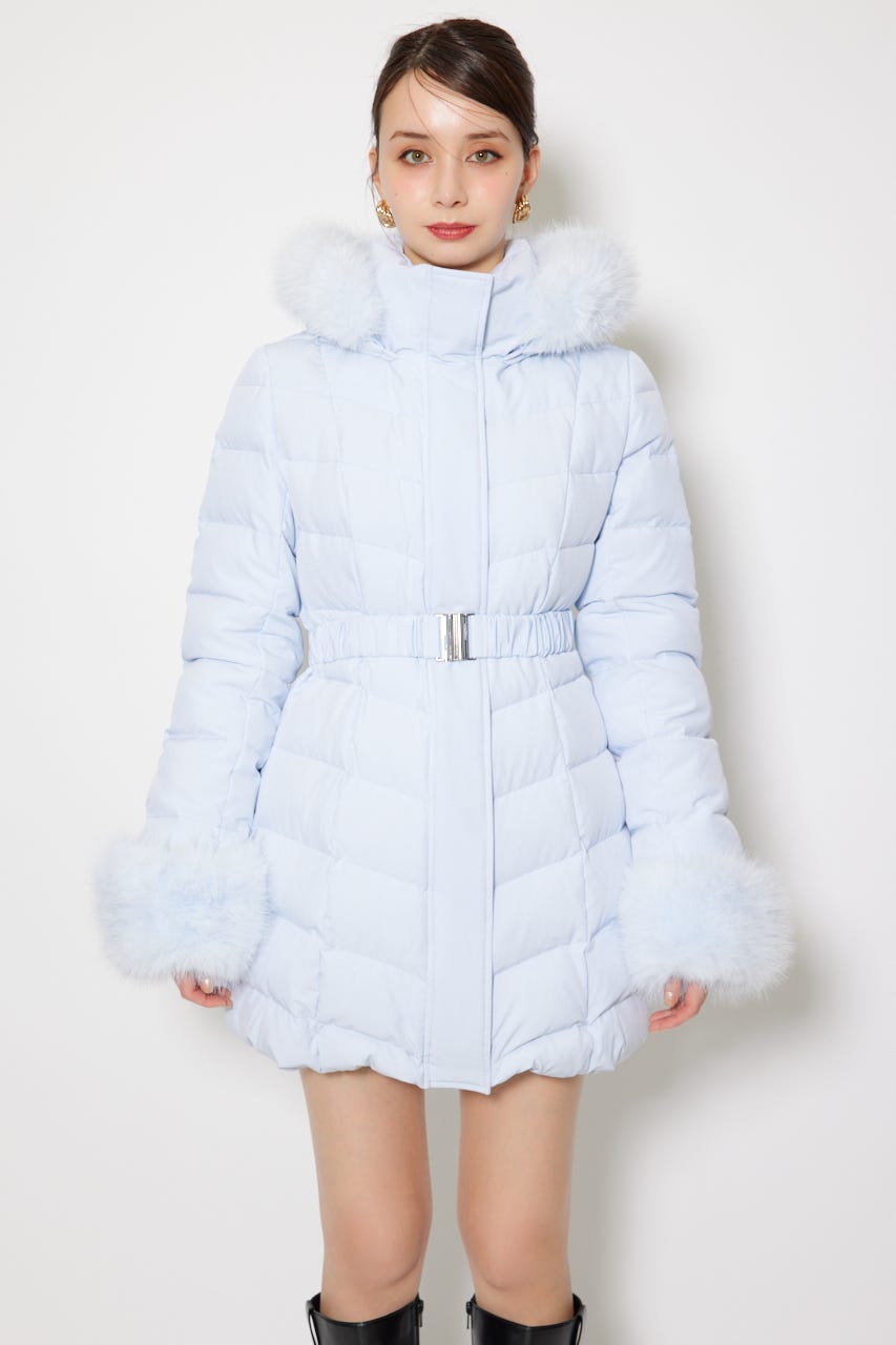 rienda | 【神くびれダウン】Aラインダウンワンピコート (コート