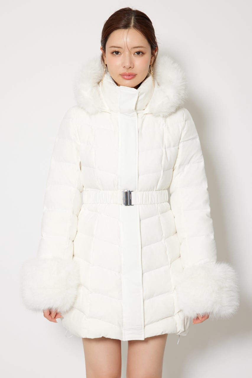 rienda | 【神くびれダウン】Aラインダウンワンピコート (コート