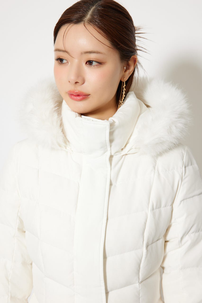 rienda | 【神くびれダウン】Aラインダウンワンピコート (コート