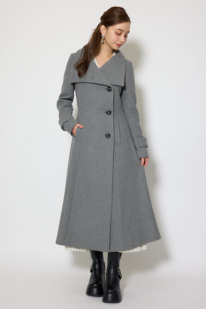 rienda | 25オーバーネックシンデレララインコート (コート ) |SHEL