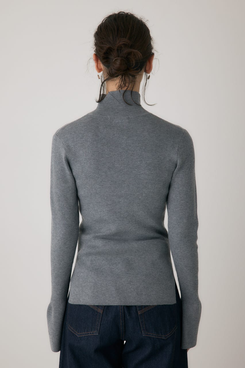 crie conforto | フロントジップタートルニット (ニット ) |SHEL'TTER