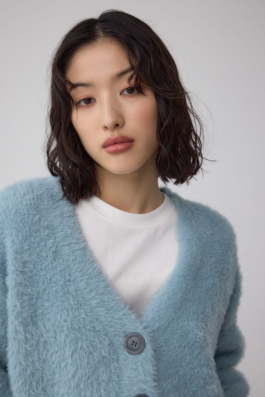 AZUL BY MOUSSY | モヘヤライクニットカーディガン (カーディガン