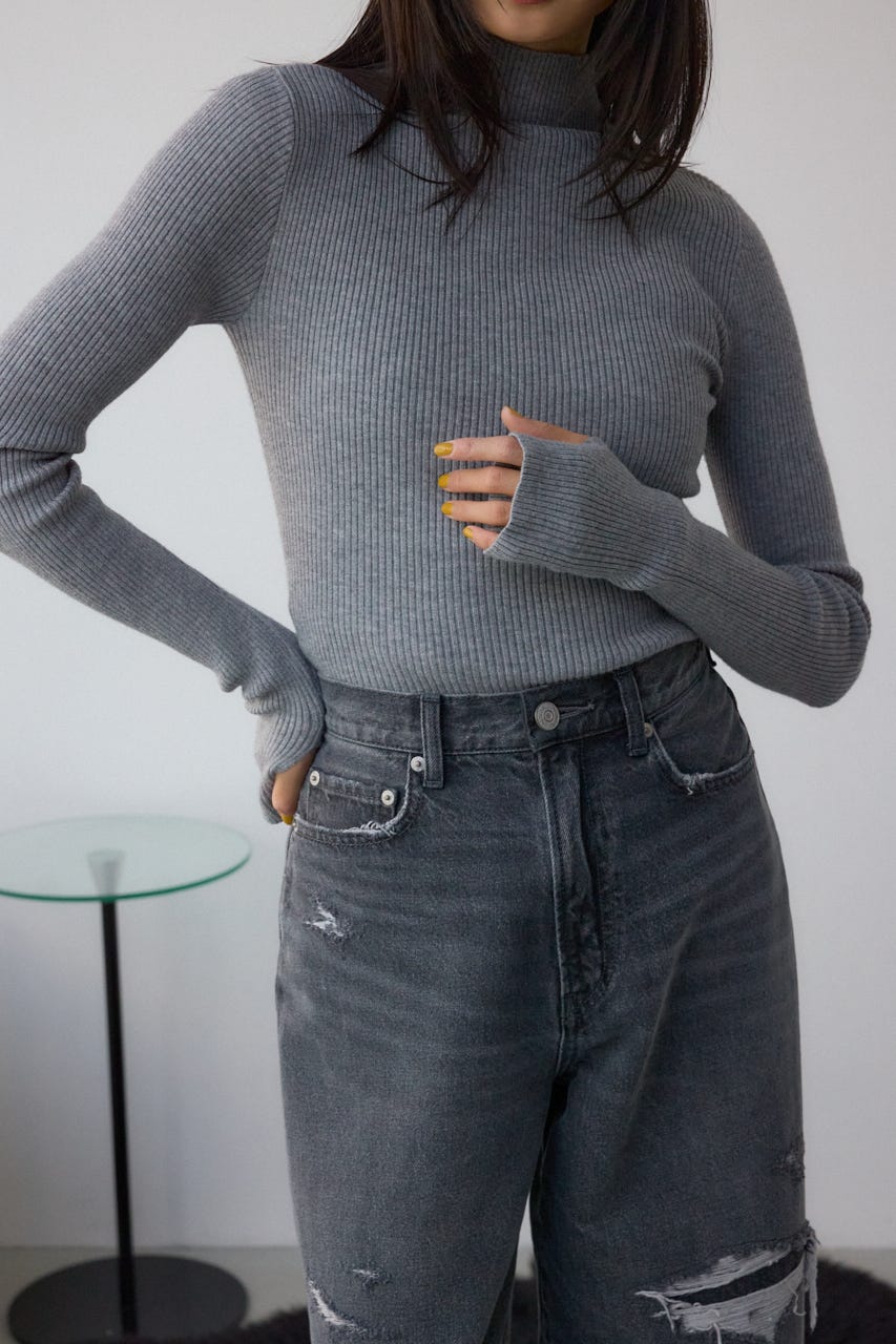 AZUL BY MOUSSY | サムホールリブニットトップス (ニット ) |SHEL'TTER