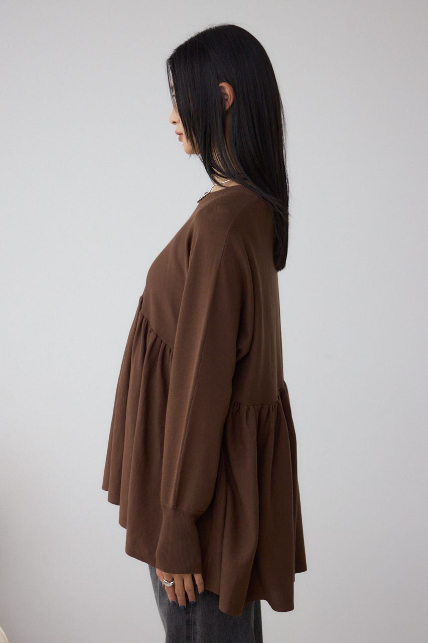 AZUL BY MOUSSY | ペプラムデザインニットトップス (ニット ) |SHEL