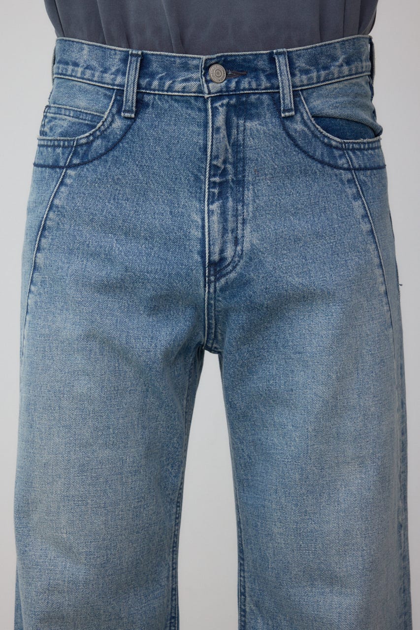 AZUL BY MOUSSY | AZUL DENIM 切替ワイドフレア (ストレート ) |SHEL