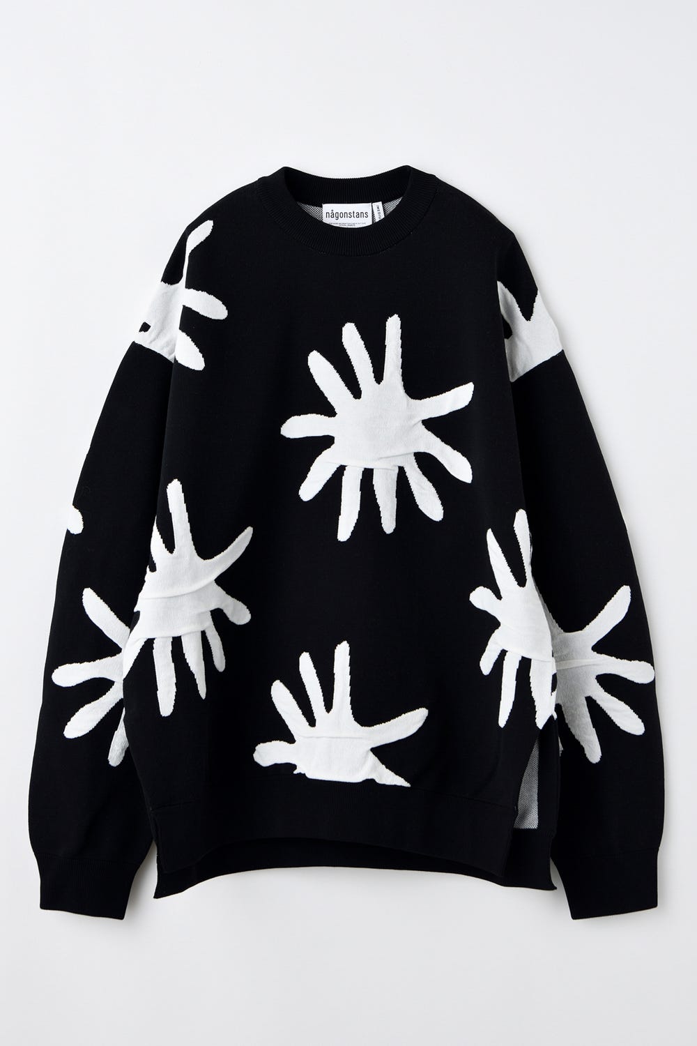 motif knit pullover｜M｜Black｜knit wear｜någonstans official