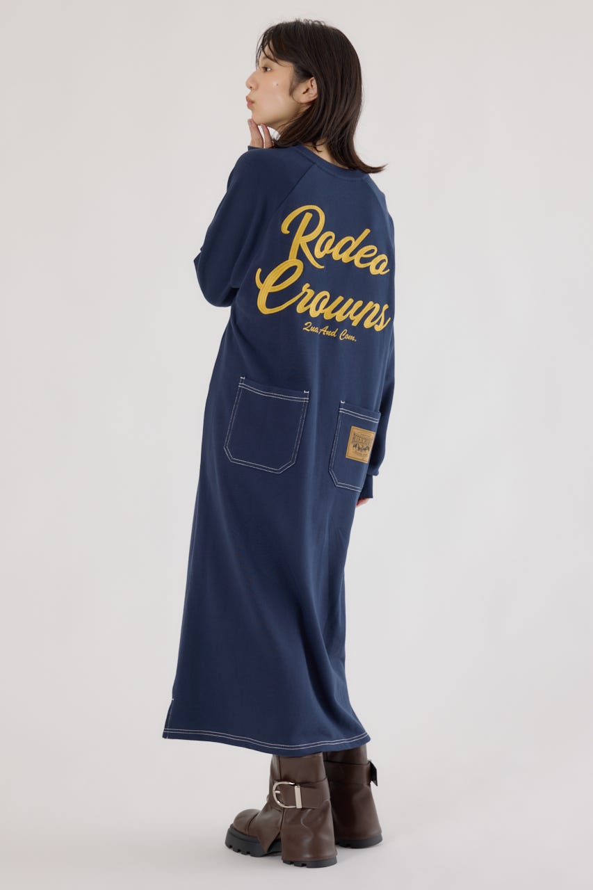 RODEO CROWNS WIDE BOWL | ラグランカラーステッチワンピース