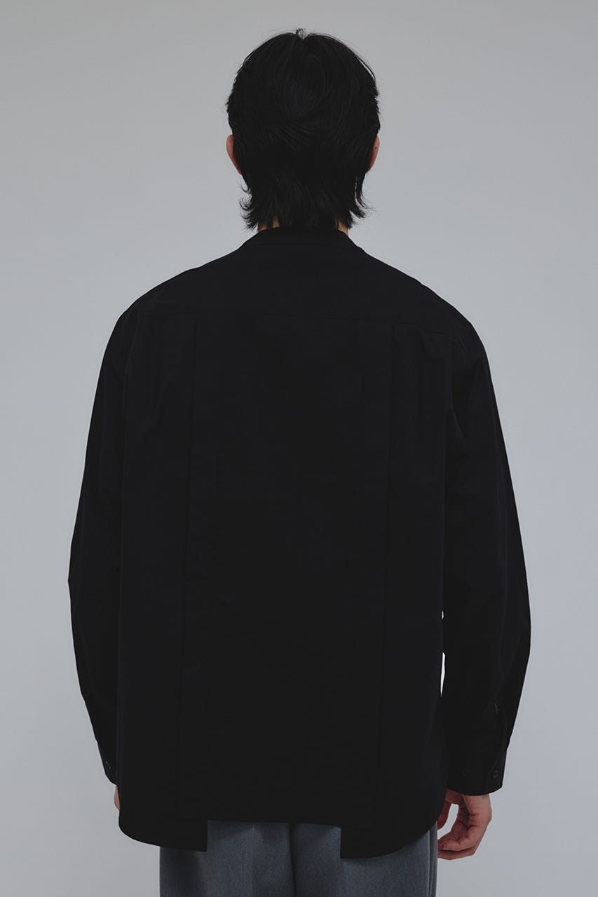 STYLEMIXER | タックデザインノーカラーシャツ (シャツ・ブラウス