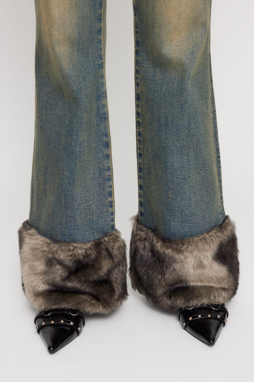 LAGUA GEM | FAUX FUR フレアデニム (フレア ) |SHEL'TTER WEBSTORE