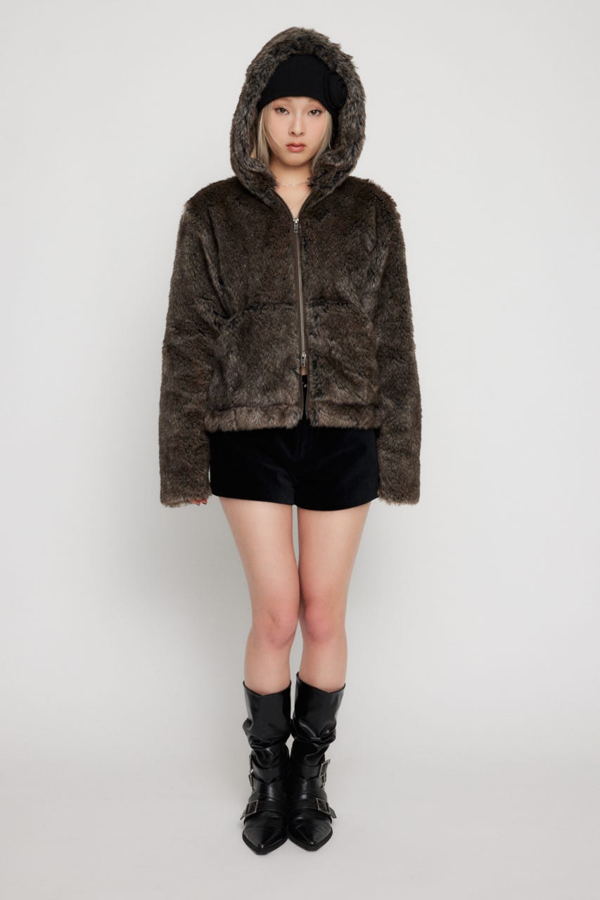 LAGUA GEM | FAUX FUR HOODIE ブルゾン (ブルゾン ) |SHEL'TTER WEBSTORE