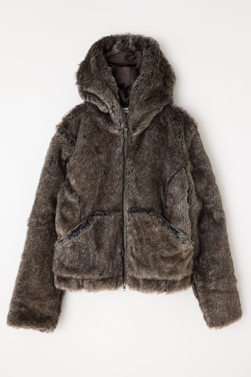 LAGUA GEM | FAUX FUR HOODIE ブルゾン (ブルゾン ) |SHEL'TTER WEBSTORE