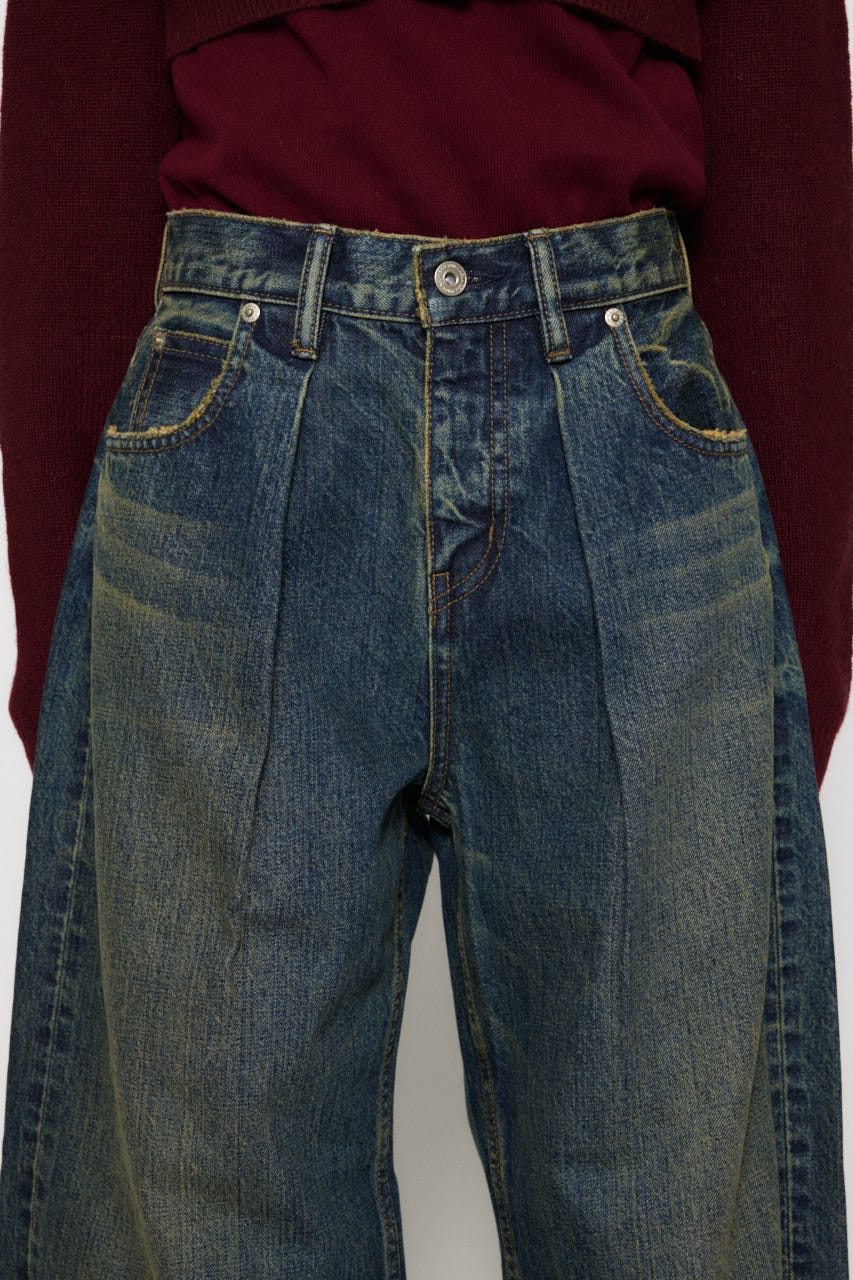 LAGUA GEM | CLASSIC WASH TUCK デニム (ストレート ) |SHEL'TTER WEBSTORE