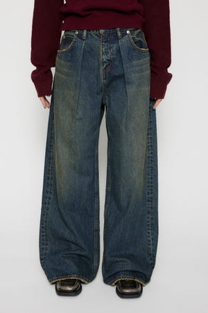 LAGUA GEM | CLASSIC WASH TUCK デニム (ストレート ) |SHEL'TTER WEBSTORE