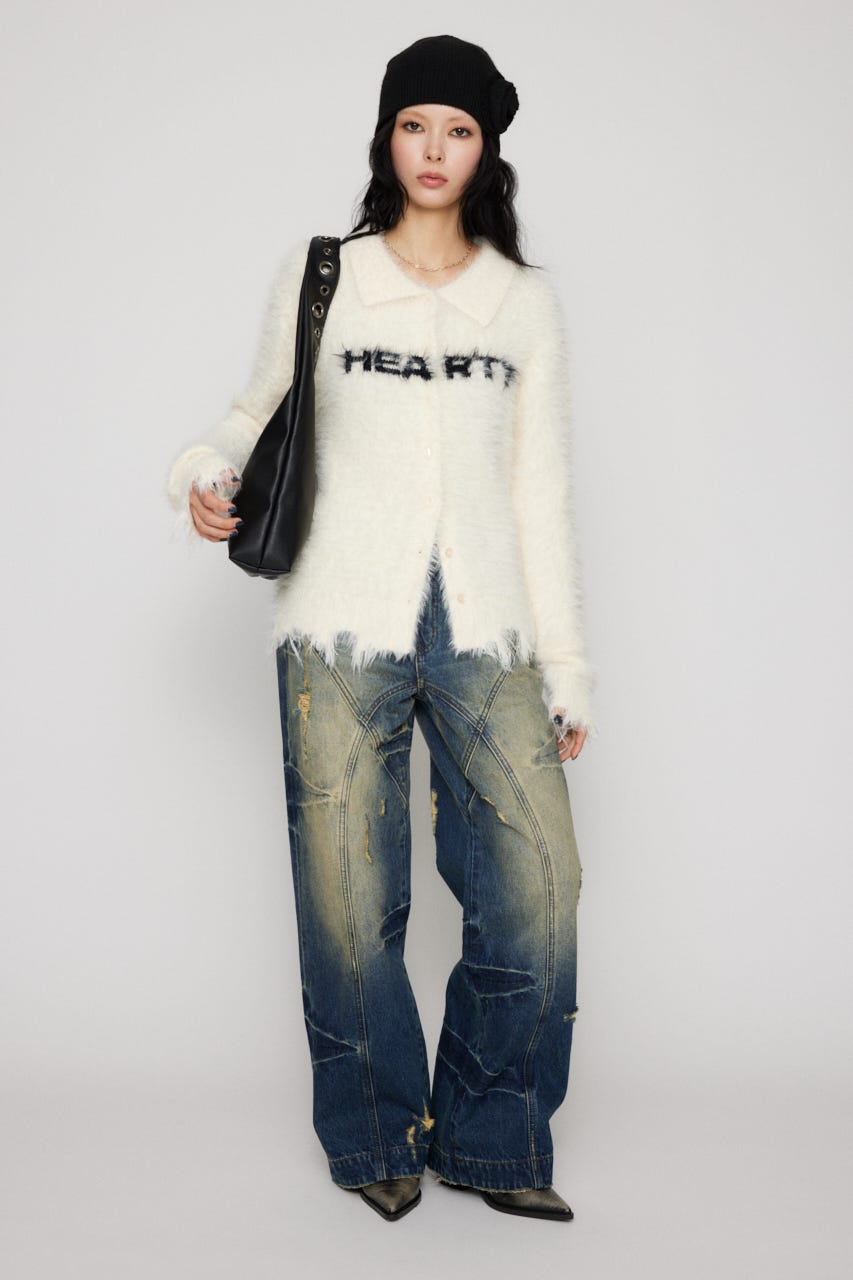 LAGUA GEM | FINE CRASH STRAIGHT デニム (ストレート ) |SHEL'TTER