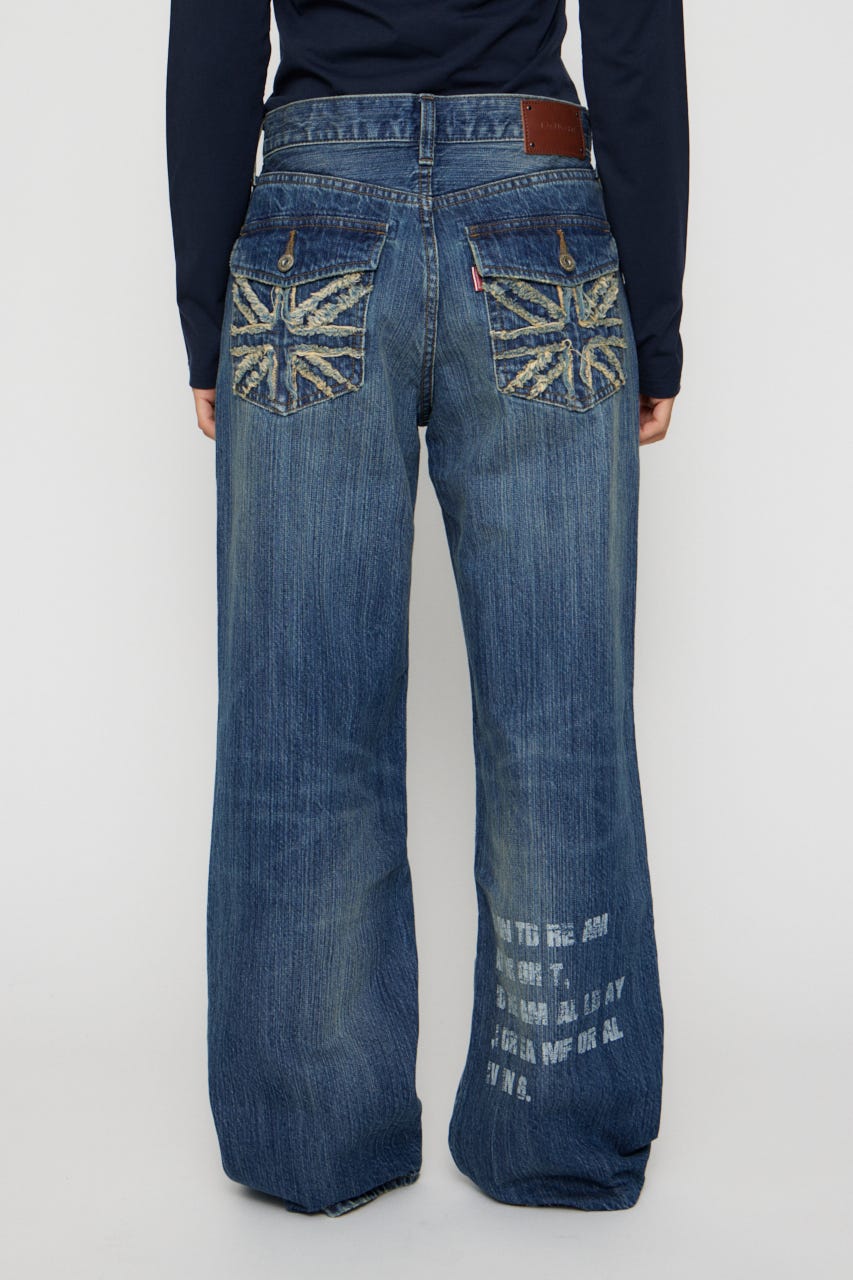 LAGUA GEM | VINTAGE PRINT STRAIGHT デニム (ストレート ) |SHEL'TTER