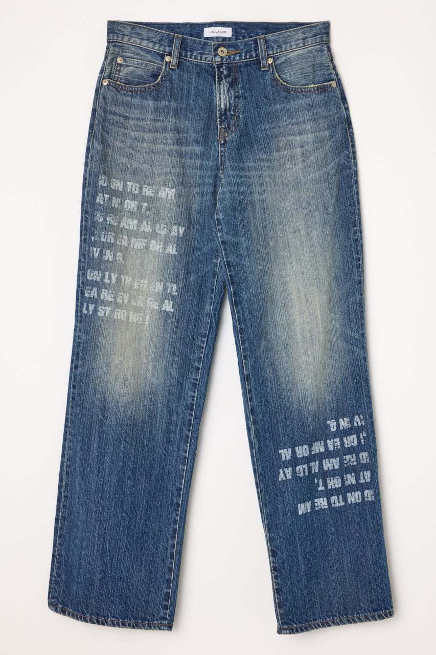 LAGUA GEM | VINTAGE PRINT STRAIGHT デニム (ストレート ) |SHEL'TTER